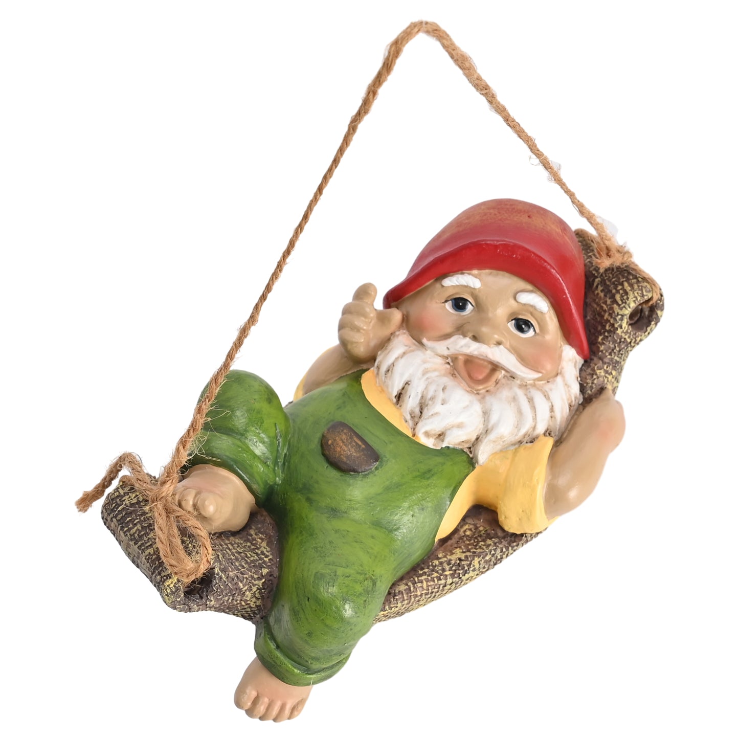 TERESA'S COLLECTIONS Garden Decor, Garden Gnomes Lying on Hammock, Gnomes Decor, Waterproof Resin Garden Decor, Garden Gifts for Mom,Indoor/Outdoor,3.6"